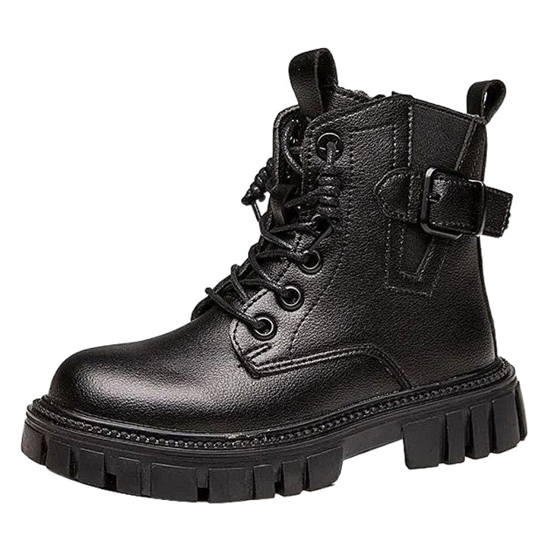Little Yellow Duck Girls' Martin boots 2023 autumn new children's boots boys' black short boots soft bottom children's spring and autumn thin