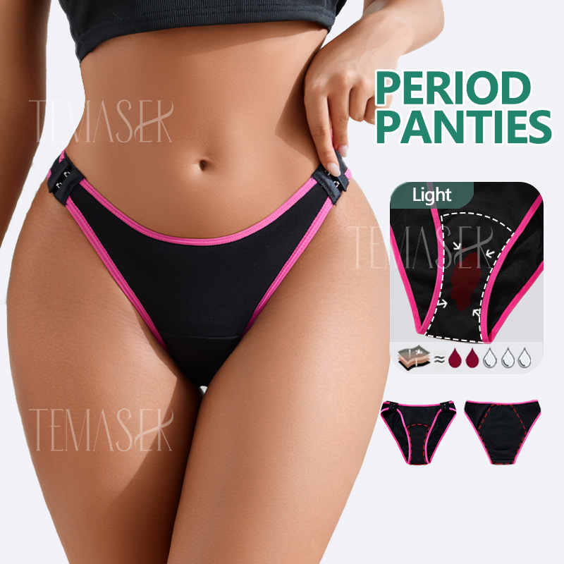 European and American No-Take-Off Breasted Large Size Menstrual Period Underwear for Women, Leak-Proof Tampons, Three-Layer Aunt's Special Underwear for Women