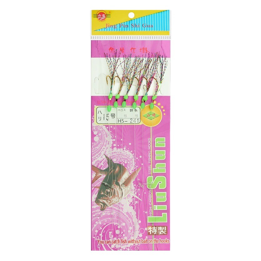 Liushun Maru Bionic String Hook Sea Fishing Hairtail Luminous Anti-winding Fish Skin String Hook Luya String Hook Factory Wholesale