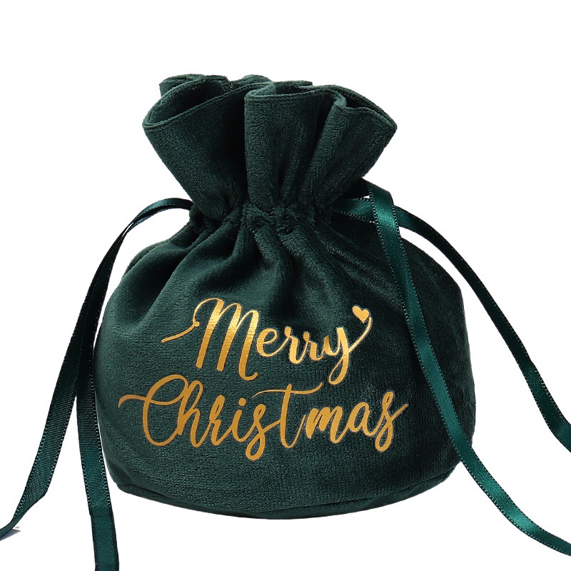 Creative Christmas gift Christmas Apple velvet bag Christmas Eve drawstring packaging gift box Christmas handbag