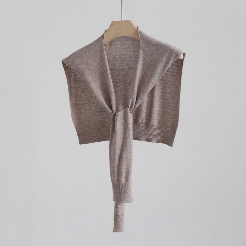 Picture of Autumn and Winter multi-color all-match knitted shawl Western style neck warm scarf clean outer wear fashionable overlapping accessories thin