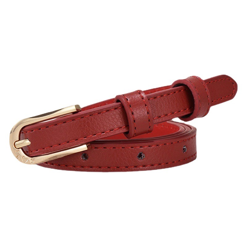 Women's Thin Belt, Small Leather Belt, Summer Korean Style Decorative Dress Belt, Versatile Waist Chain, Pin Buckle Belt, Korean Design