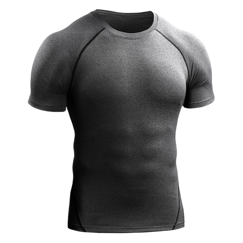 Picture of Fitness Clothing Short-Sleeved Men's Muscle Quick-Drying Clothing Sports Running T-Shirt Tight Basketball Training Half-Sleeved Breathable Clothing