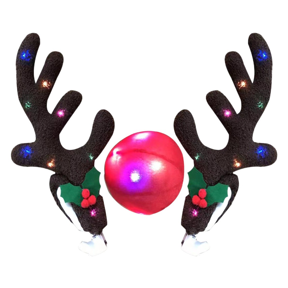 New Christmas car antlers Christmas Decorations Christmas car decoration antlers elk antlers LED luminous
