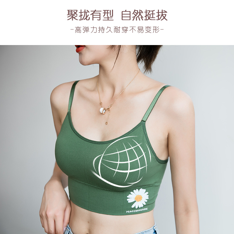 Picture of Daisy 2.0 girl bra back one-piece bra collection of thin non-steel sports underwear wrapped chest pad