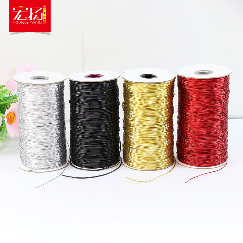 Supply of 1.5mm Black Elastic Cord for DIY Beading, Elastic Cord with Core for Buddhist Beads, High Elasticity