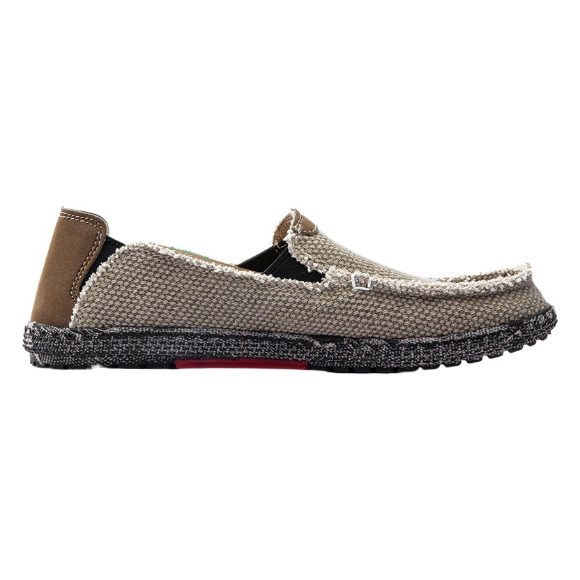 Large size cross-border canvas loafers men's Beijing love tire bottom cloth shoes overfoot fisherman shoes spot wholesale