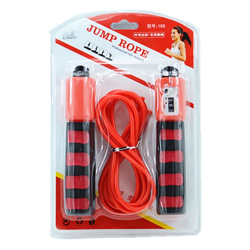 Factory supply student training skipping rope adjustable rubber skipping rope fitness sports counting skipping rope Zi Yiwu