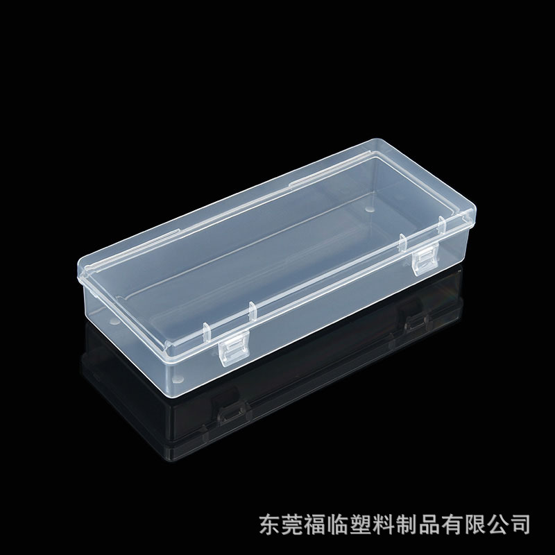 PP Rectangular Double Buckle with Lid Plastic Box 155x65x30 Hardware Parts Storage Box Small Jewelry Packaging Box