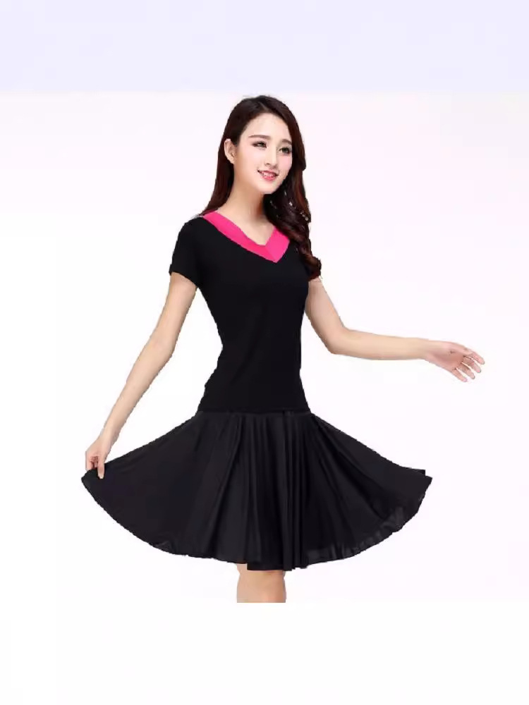 Summer New plus size Women's Clothing Comfortable Daily All-match Fashion Skirt Pleated Skirt Ballroom Dance Latin Dance Dance