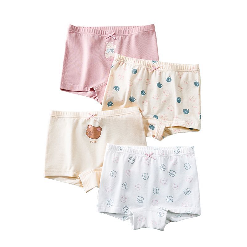 Picture of Girls' Cotton Underwear Children's Class A Antibacterial Boxer Underwear Babies' Middle and Big Children's Girls' Boxer Shorts Children's Wear