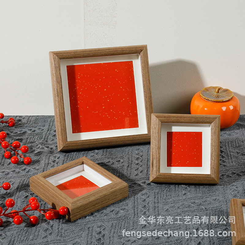 Picture of Factory wholesale calligraphy blank photo frame new Chinese long framed Chinese painting calligraphy frame puzzle wall hanging photo frame