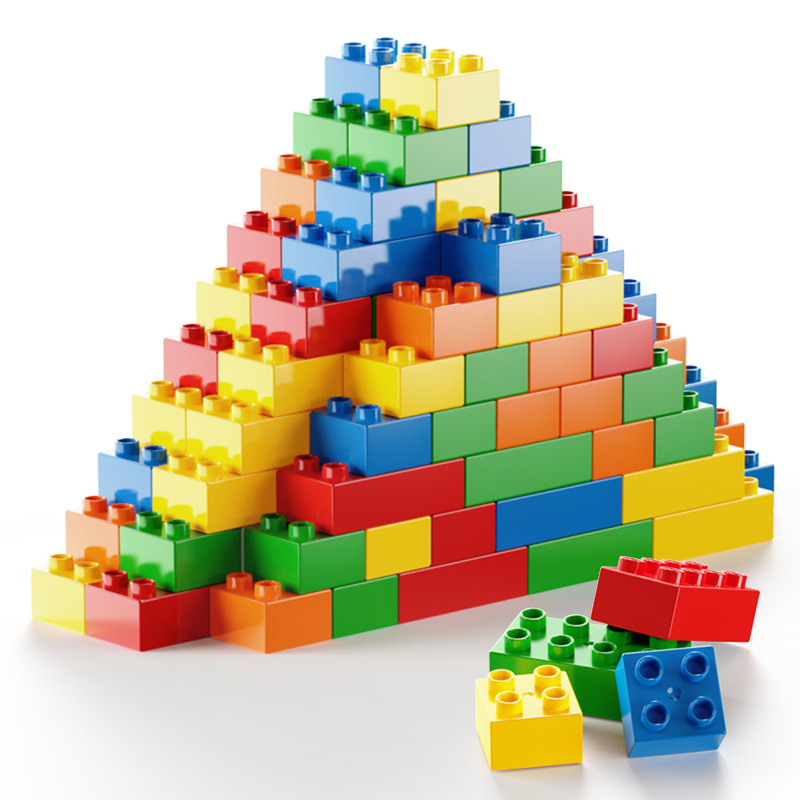 Building blocks large particles classic 100 basic bricks 6 color 150 pieces assembled DIY educational toys hot Amazon