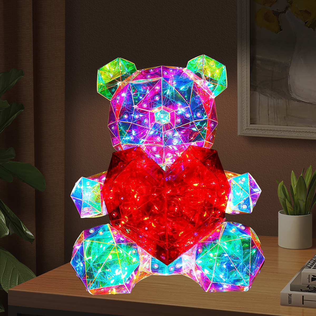 Picture of Fantasy glow love bear decoration Tanabata Valentine's Day birthday gift bedroom night light creative ornaments wholesale