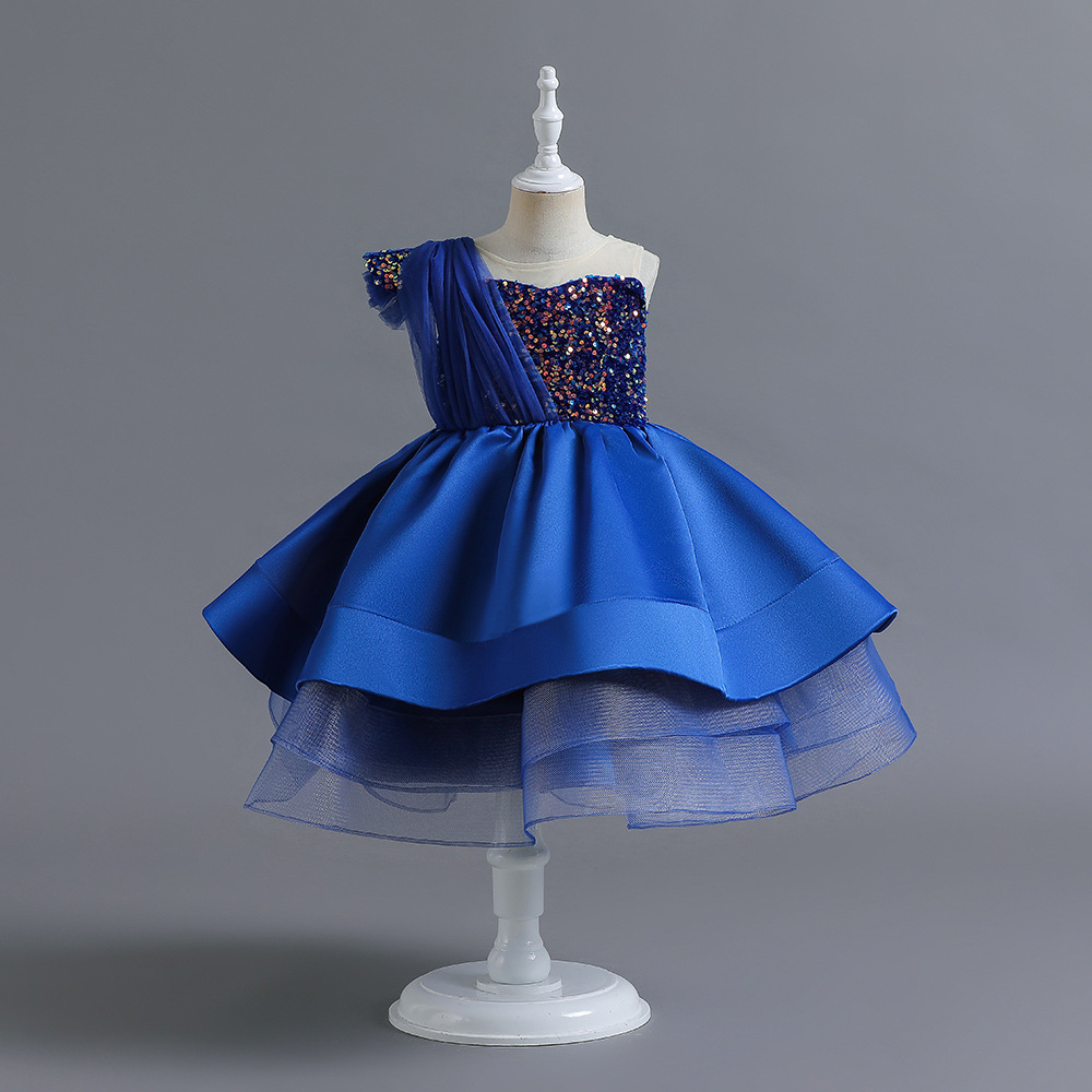 Picture of Children's Princess Dress Catwalk Tutu Skirt Girls' One-Year-Old Dress Sequined Piano Performance Dress Evening Dress Cross-Border Hot Sale