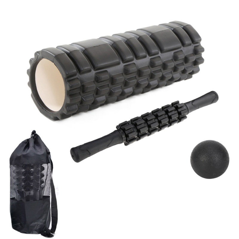crescent yoga column suit spike shaped massage stick hedgehog ball fascia ball suit hollow foam shaft yoga column