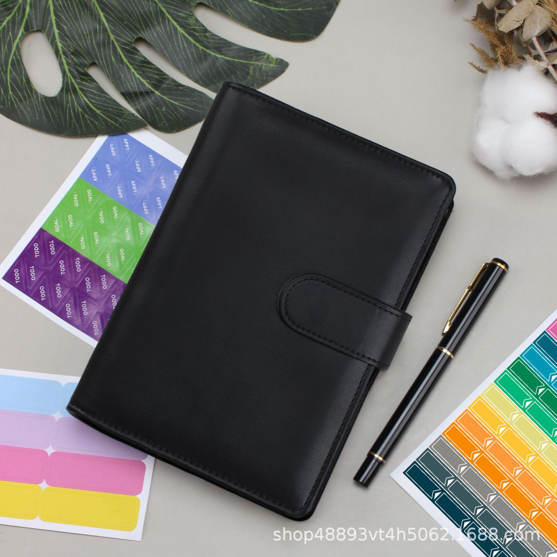 Picture of Macaron A6 Binder Accounting Notebook Planner Cash Budget Planner Japanese and Korean Cute Style