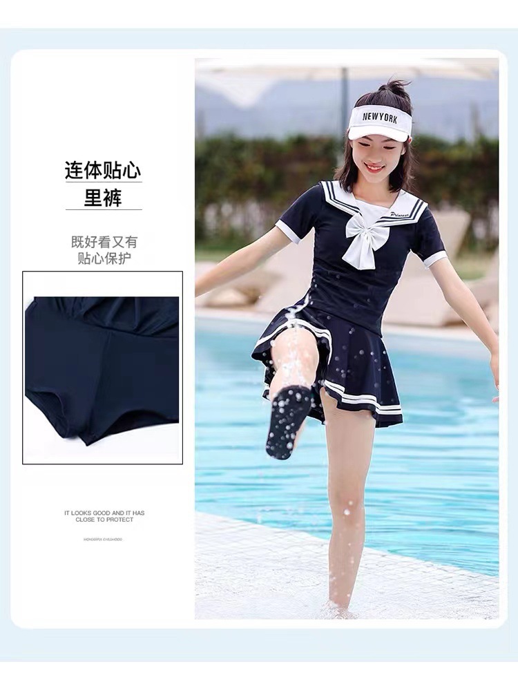 New swimsuit girls' split fashion Middle and big children girls' swimsuit summer Western style holiday swimsuit student online red style