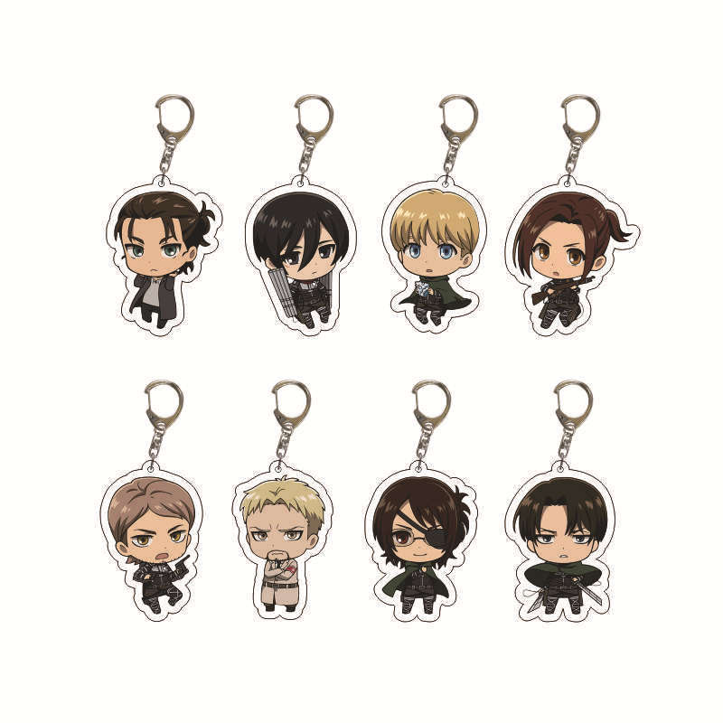 Picture of Attack on Titan Peripheral Pendant Comic Alan Will Soldier Double-Sided Acrylic Keychain School Bag Cross-Border