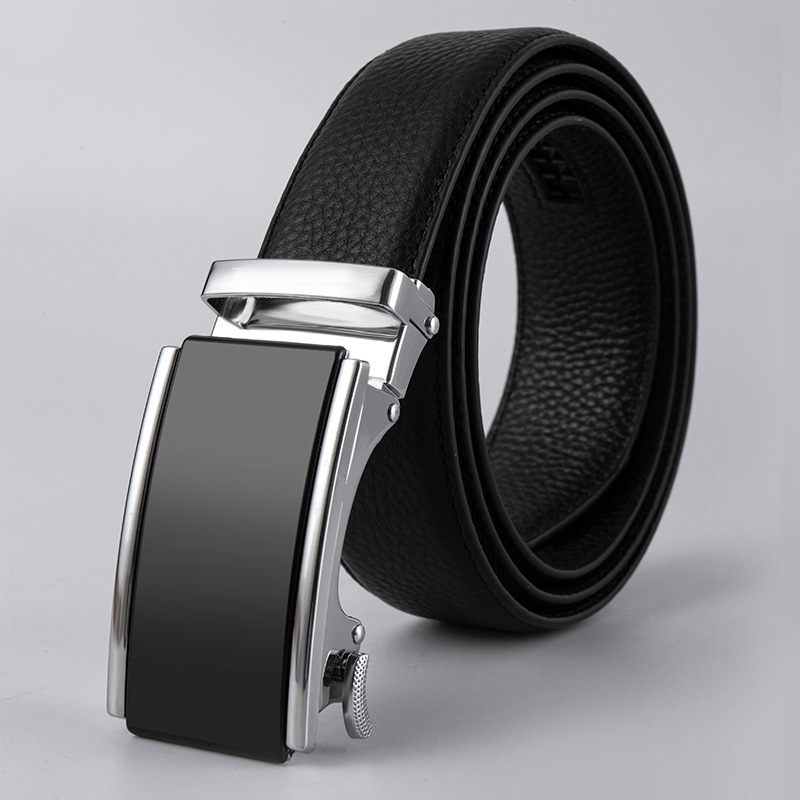 Belt Men's Top Layer Automatic Buckle Genuine Leather Belt Wholesale Douyin Kuaishou Amazon Aliexpress