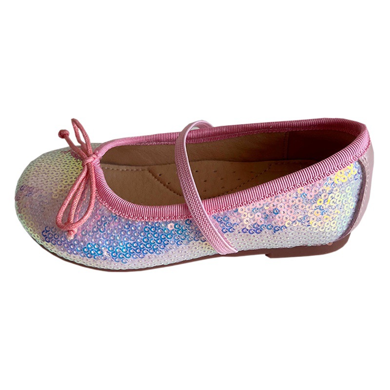 Girls Mermaid Princess Shoes Soft Sole Sweet Performance Dress Shoes Bow Leather Shoes