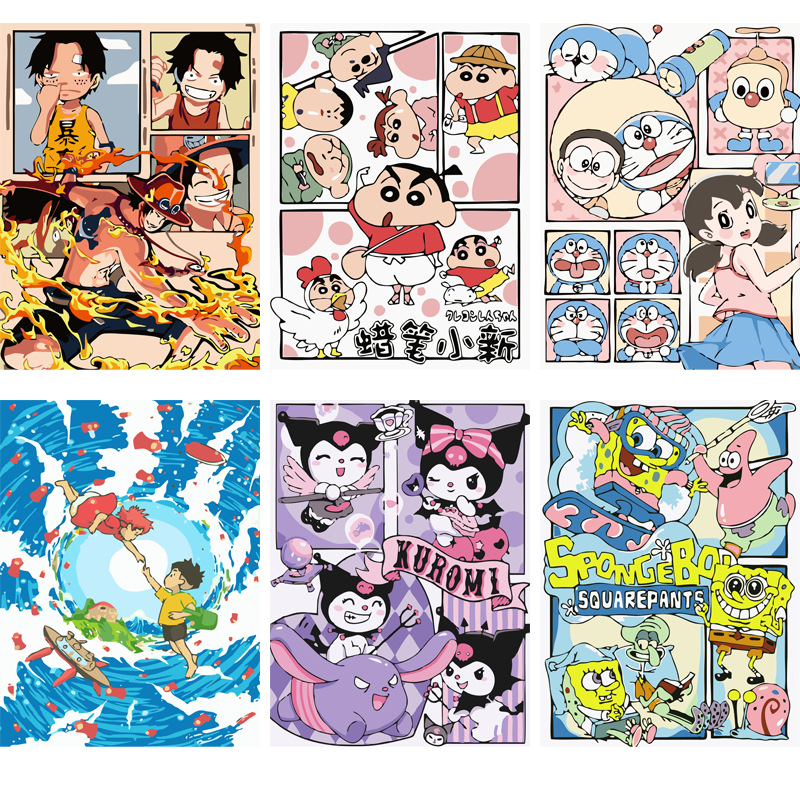 New digital oil painting large size diy hand-filled painting cartoon children's decorative hand-painted manufacturers wholesale