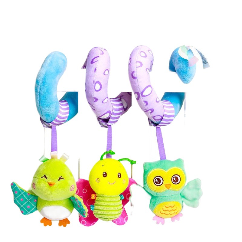 Picture of Happy Monkey Baby Toy Bed Around the Bed Hanging Baby Stroller Pendant Sky Animal Bed Bell Velvet Toy
