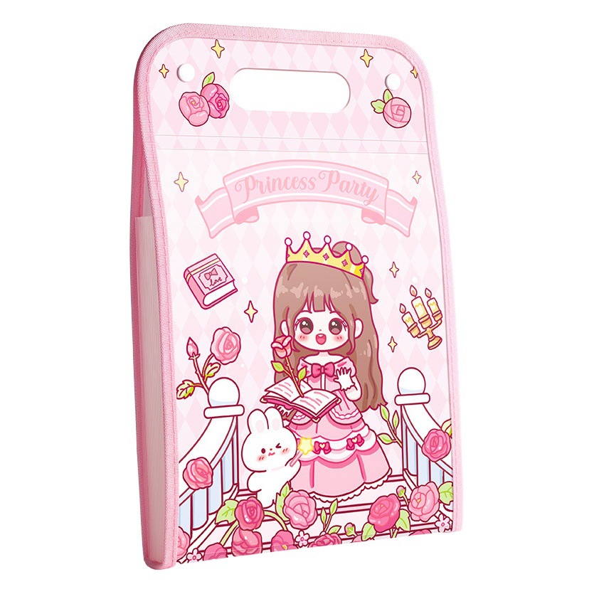 Kaba bear A4 tutorial hand-held book test paper storage bag organ folder female primary school students special finishing paper
