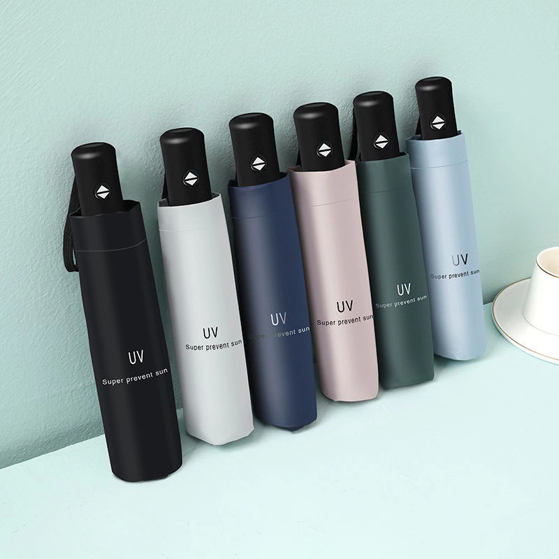 Picture of A large number of wholesale automatic umbrella women's folding dual-purpose umbrella sunscreen UV protection sun umbrella printable advertising