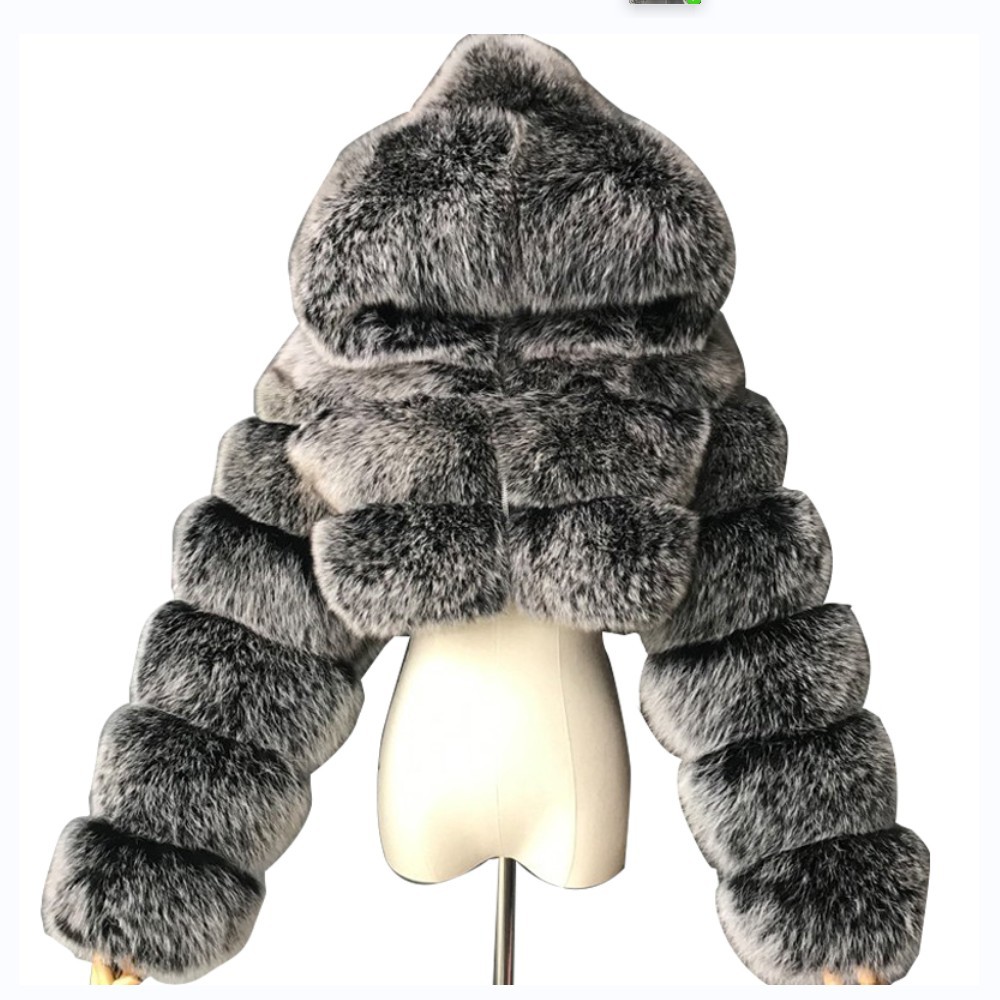 Picture of Imitation fur coat new European and American imitation fur coat factory wholesale Haining short imitation fur coat