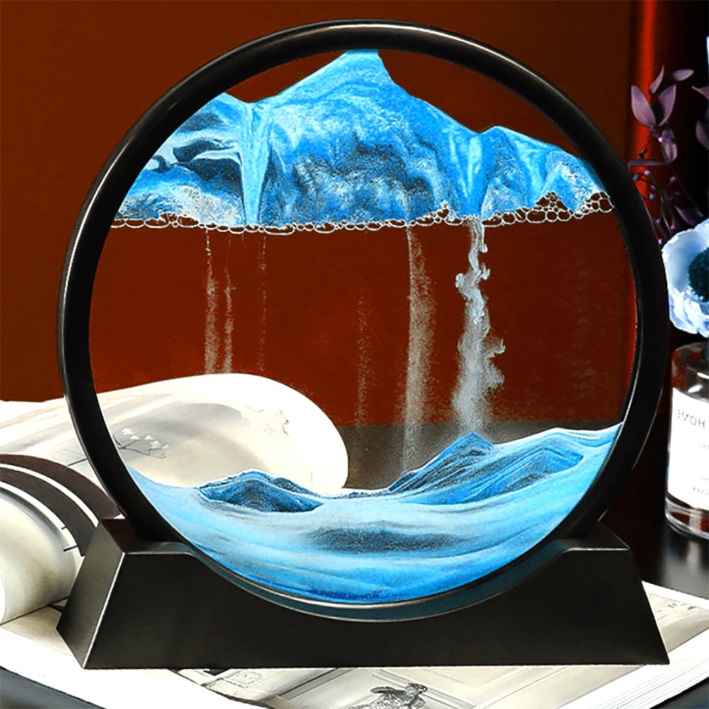 Picture of Simple creative quicksand painting decoration office living room 3D decorative painting Three-dimensional hourglass home decoration gift