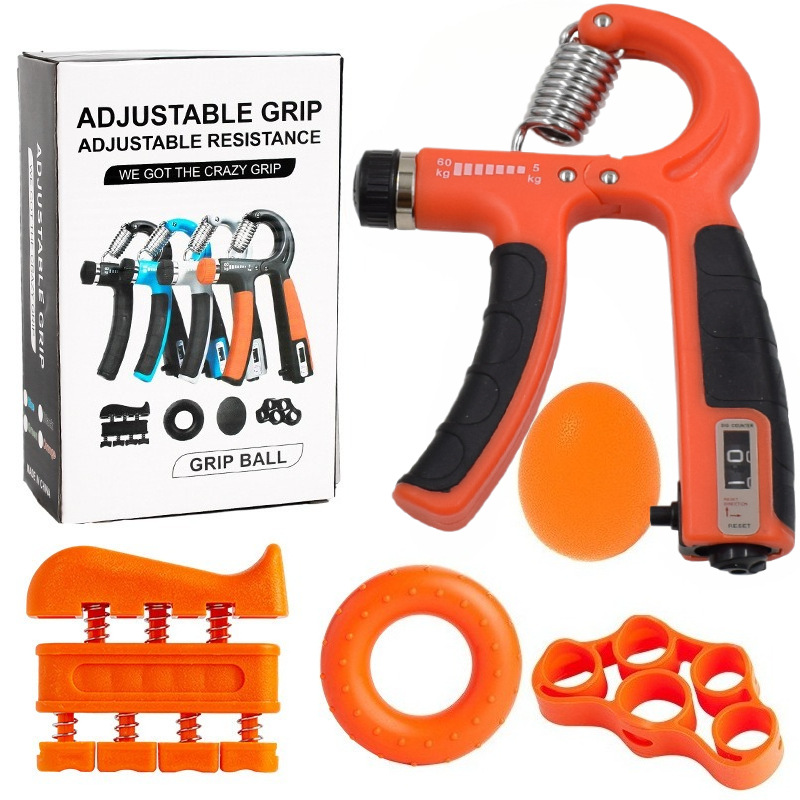 Picture of Adjustable Grip Strength Set, Hand Trainer, Grip Ring, Finger Exerciser, Combination Fitness Supplies, Five-Piece Set