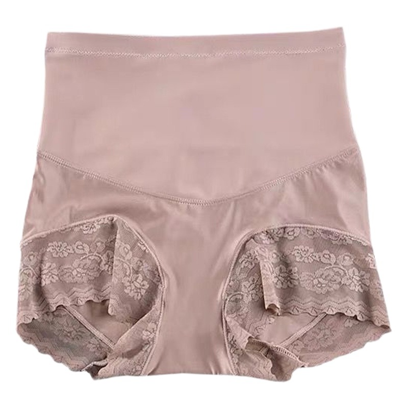 Thin High Waist Abdominal Hip-lifting Panties Women's Postpartum Shaping Abdominal Waist-tightening Ice Silk Traceless plus size Body-shaping Pants