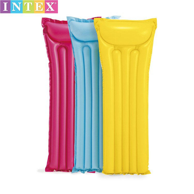 INTEX59703 Adult Floating Row Inflatable Floating Bed Recliner Beach Leisure Bed Swimming Water Solid Color Air Cushion