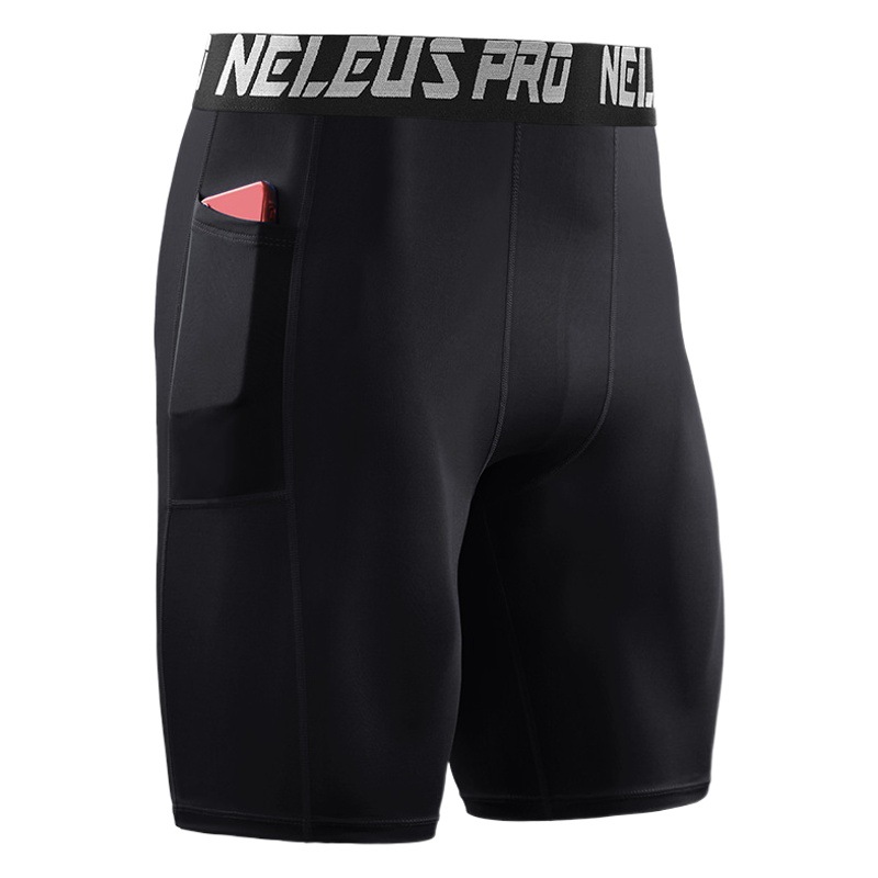 Fitness Running Stretch Shorts Men's Quick-drying Sweat-wicking Sports Pants Sports Sweat-wicking Tight Bag Leggings