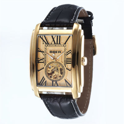 A generation of Goer Europe and the United States leisure square automatic men's hollow mechanical business watch
