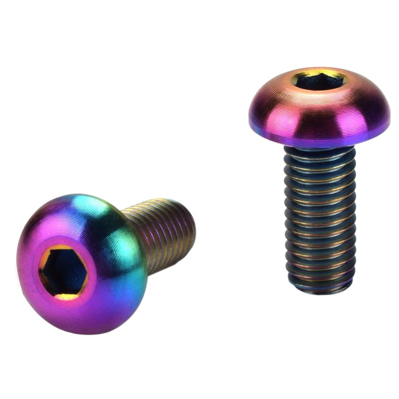 TC4 titanium alloy screw m5 * 12 kettle screw cup fixed bicycle m5 * 10 disc screw does not rust