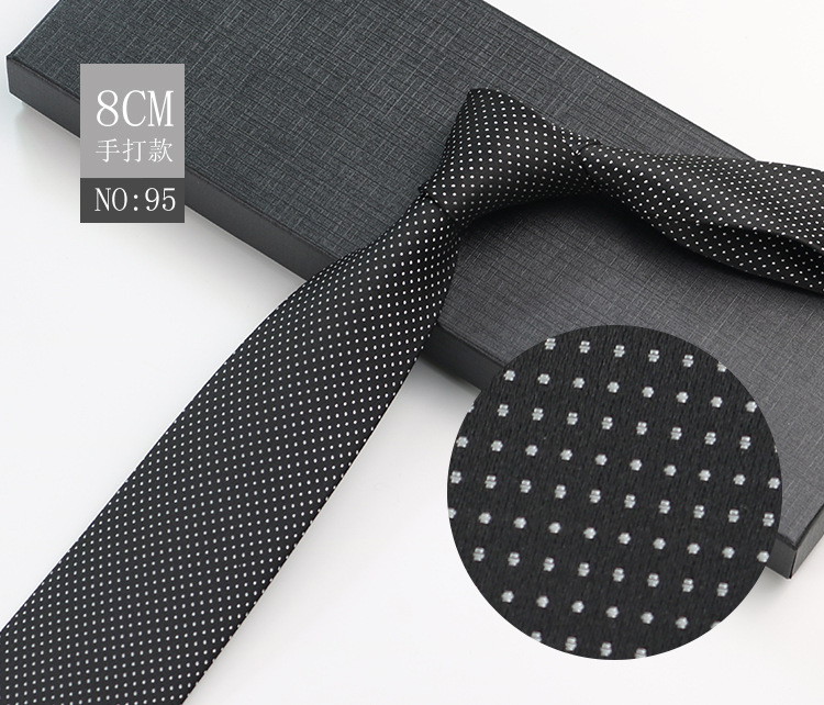 Picture of Men's Tie Business Shirt Stripesd Security Professional Formal Wear Wholesale Plus Logo Manufacturer 8cm Hand-Made
