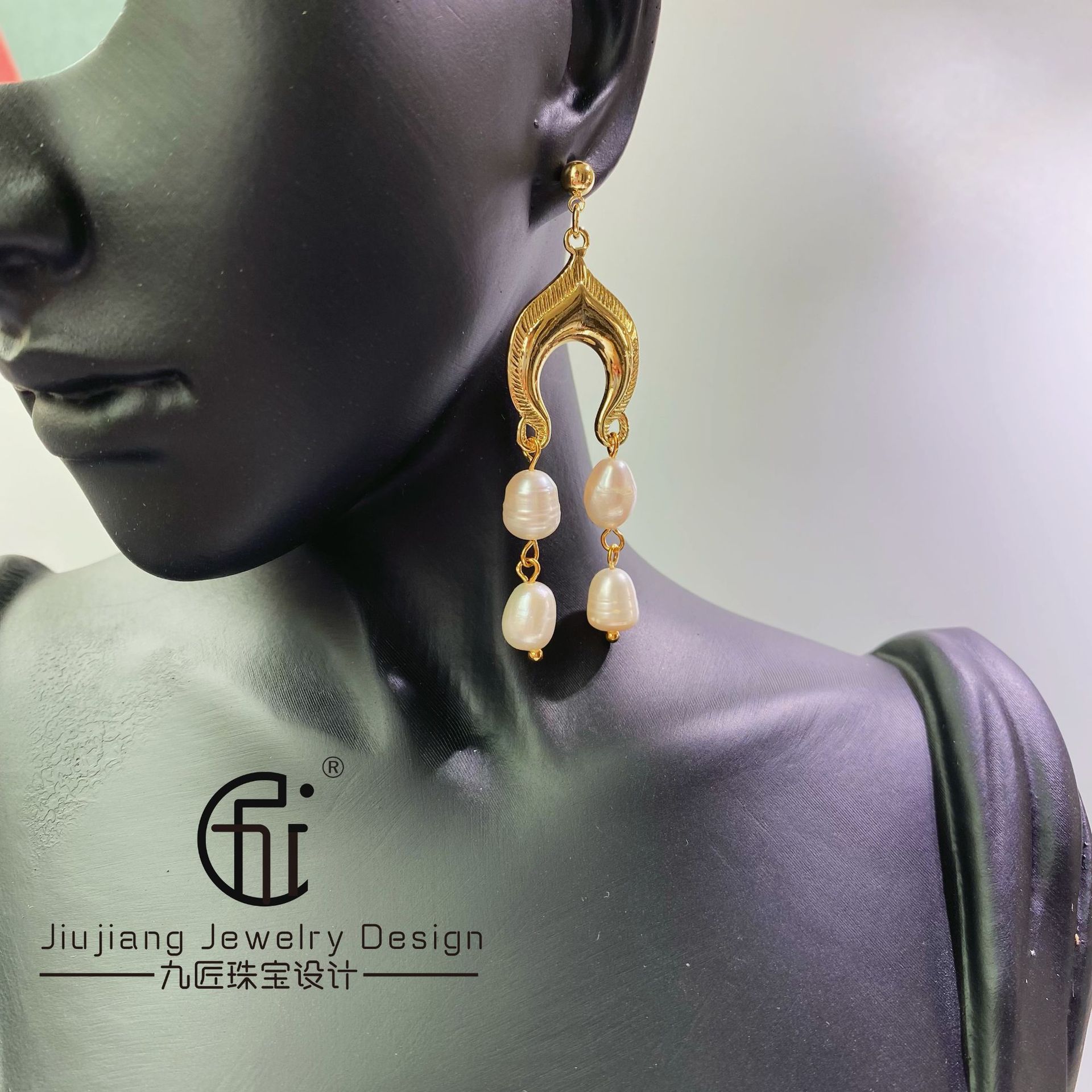 Picture of Vintage Original Niche Tassel Pearl Earrings Earrings Earrings Natural Pearl S925 Silver Needle Baroque High-end Freshwater Women