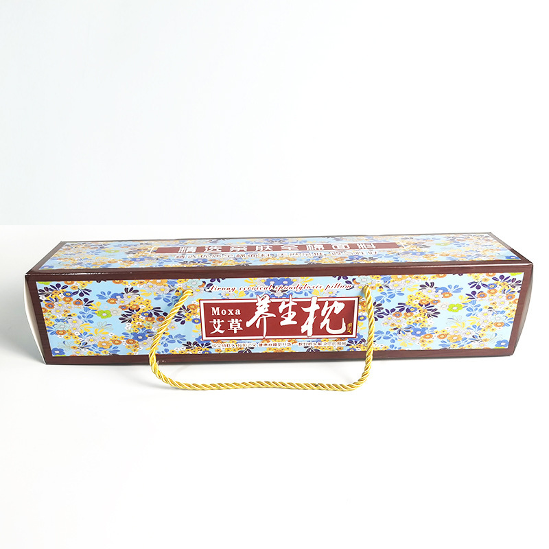 Picture of wormwood cervical pillow pure wormwood neck protection wormwood pillow wholesale moxibustion pillow gift box cylindrical sleeping home pillow wholesale