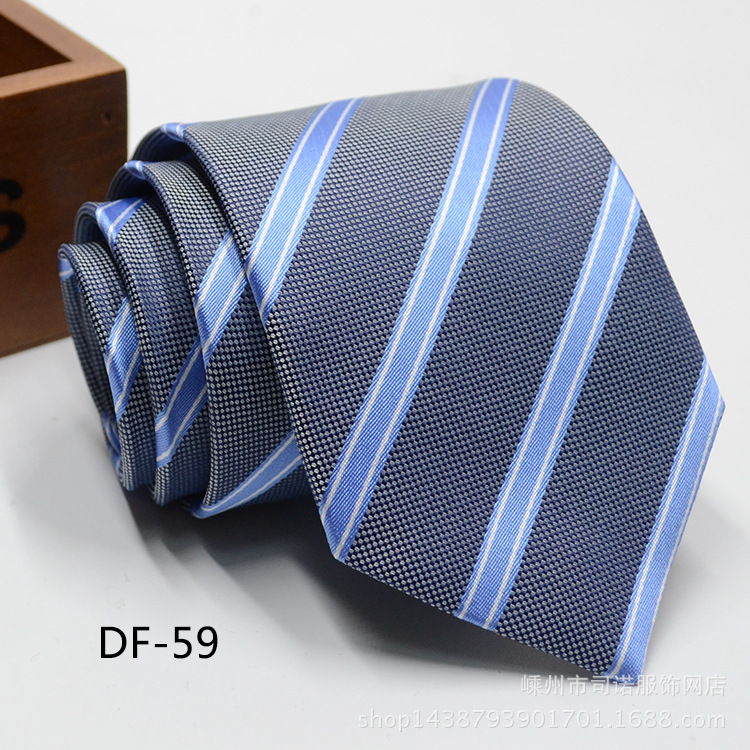 Picture of Tie business formal men's tie polyester yarn Arrow 8cm business tie