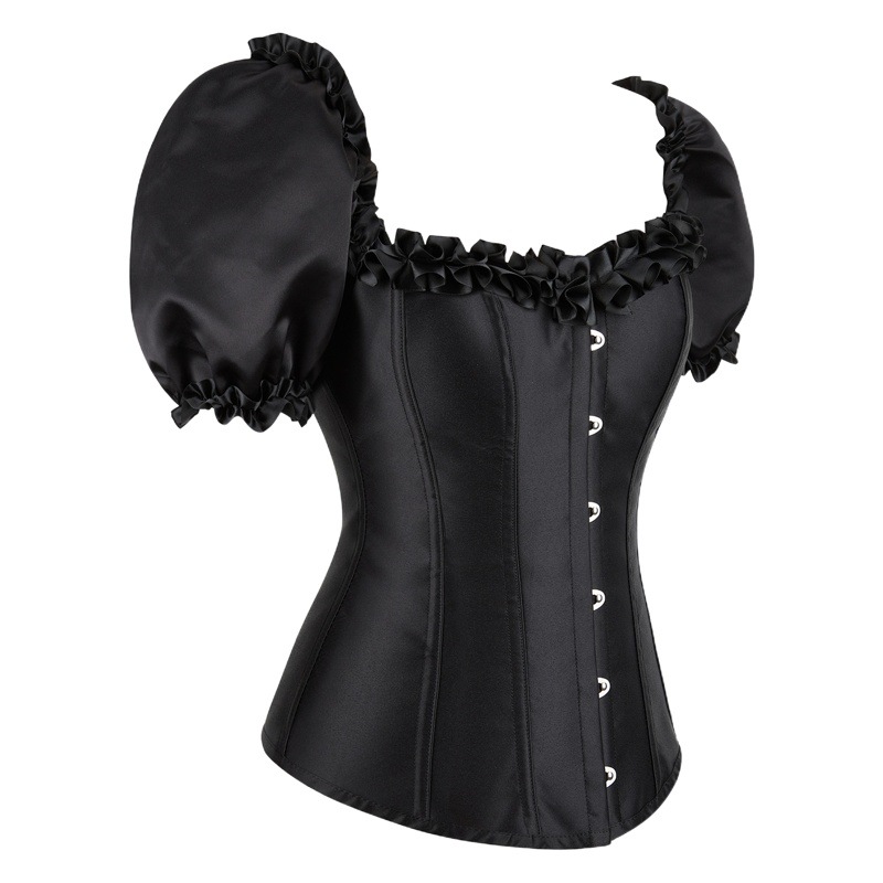 985 New European Classical Aristocratic Bubble Short-sleeved corset Strap Abdominal Fishbone Bra Vest corset