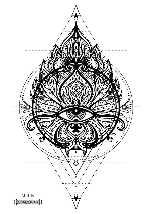 Picture of Cross-border New Waterproof Chest Tattoo Sticker Original Big Figure Sexy Flower Arm Tattoo Sticker Disposable Tattoo Sticker