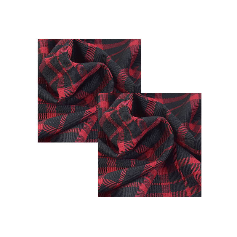 Yarn-dyed fabric polyester viscose yarn-dyed plaid pants 32/2*32/2 + 40D * 84*52 women's clothing fabric 64% polyester