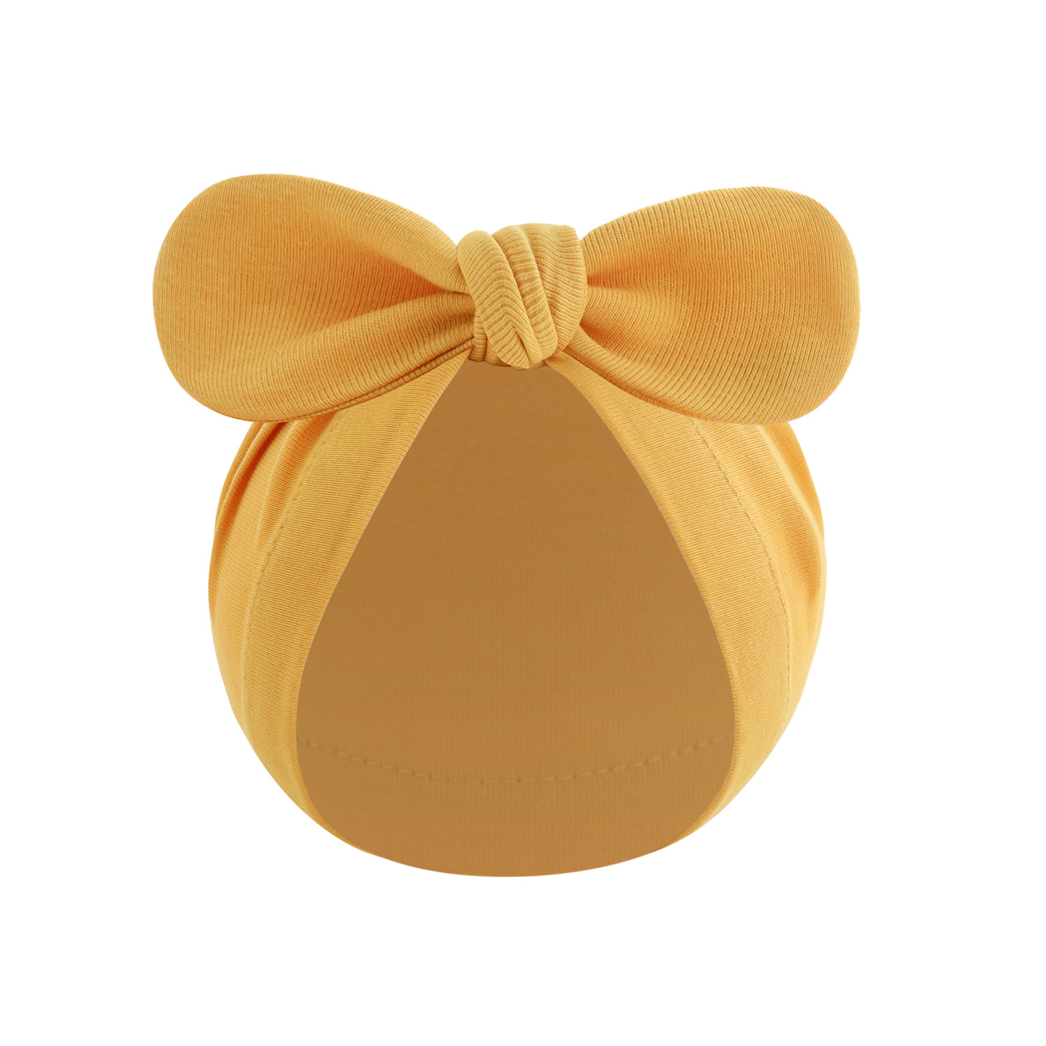 Picture of New children's solid color turtle cap baby Indian cap baby ball knotted cap ins Europe and America wholesale rabbit ear cap