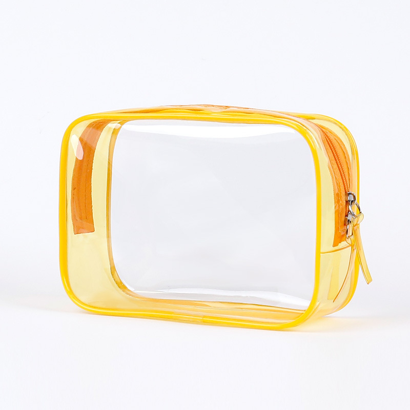 Picture of Pvc Cosmetic Bag Transparent Waterproof Large Capacity Cosmetics Travel Cosmetics Bag Ready-Made Plastic Zipper Toiletry Bag
