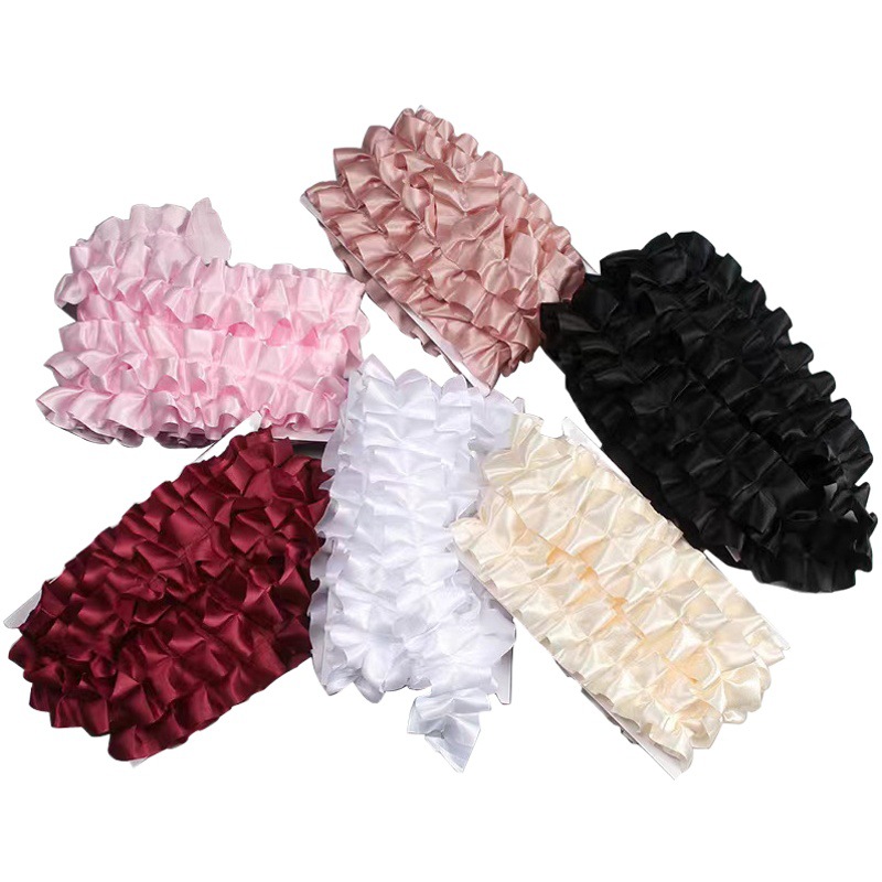 Flower Companion Shadow 5CM Bouquet Skirt Ribbon Flower Packaging Gift Rose Flower Packaging Polyester Material for Florist