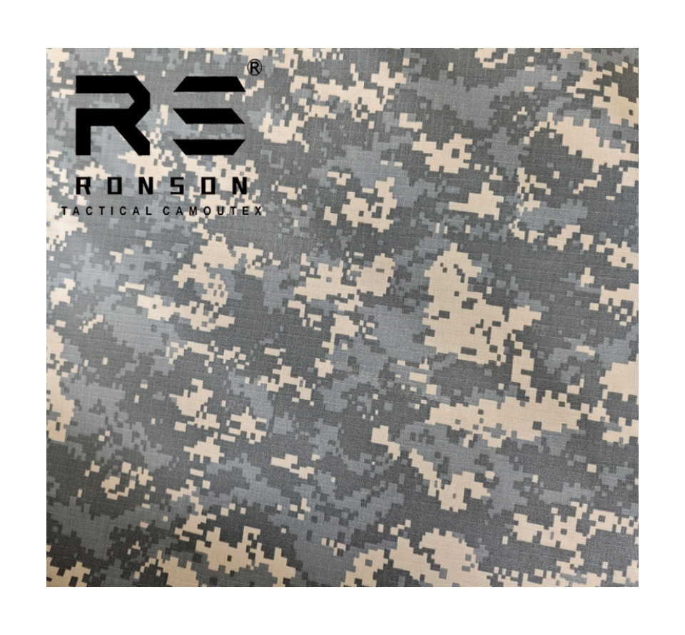 Picture of Rongsheng in stock U.S. Army UCP Grey Plaid Digital ACU Camouflage Fabric Polyester Cotton Plaid Breathable Wear-Resistant Tactical Fabric