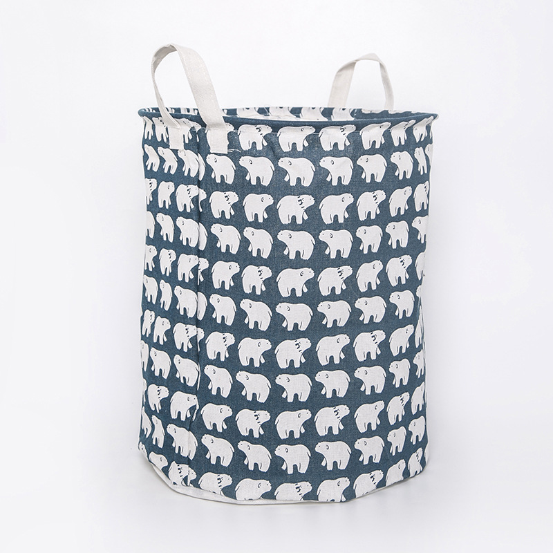 Picture of Nordic style simple laundry basket fabric storage basket home laundry basket dirty clothes storage basket bathroom laundry basket