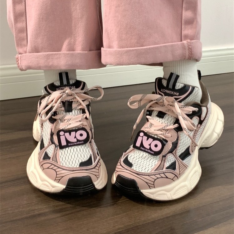 Popular Dad Shoes for Women 2025 New Spring and Autum Lightweight Breathable Mesh Versatile Shoes Niche Casual Sports Shoes